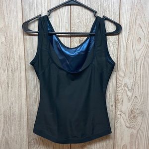 SWEAT SHAPER Black Sweat Shaper Tank Top